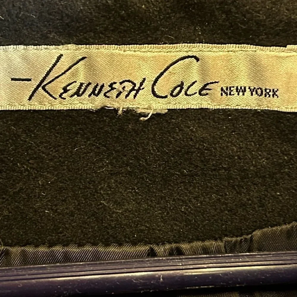 XXL Kenneth Cole‎ New York Black Wool Blend Coat